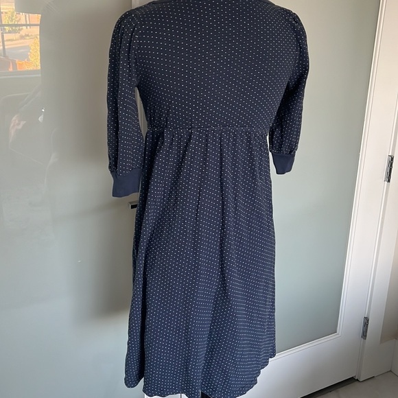 Splendid polka dot cotton dress with elastic waist in size S - Picture 3 of 7